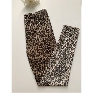 Velvet leopard print leggings XS-S